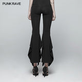 Gothic Flared Lace Leggings For Women With Cross Decoration