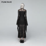 Gothic Daily Wear Long Sleeves Lace Dress