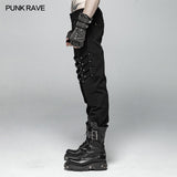 Punk Men Heavy Metal Trousers With Metal Tip Rivet
