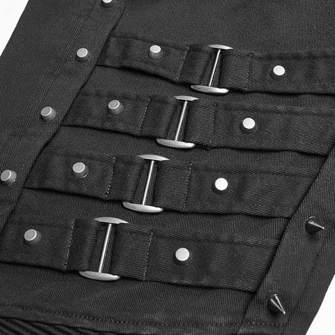 Punk Men Heavy Metal Trousers With Metal Tip Rivet