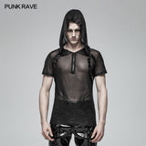 Punk Perspective Hooded Tulle T-shirt