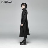 Men Dark Punk Armor Jacket Long Handsome Coat