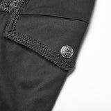 Men Gothic Standing Collar Mid-length Coat