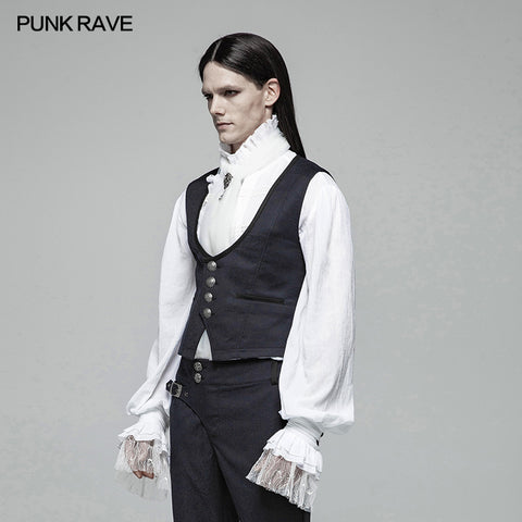 Gentleman Punk V-neck Simple Vest For Men