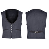Gentleman Punk V-neck Simple Vest For Men