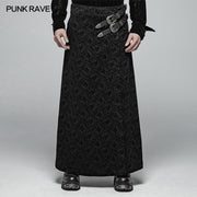 Gothic Vintage Personality Split Long Skirts For Men