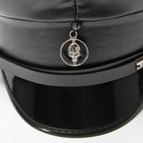 Men Handsome Punk Personality PU Hat With A Skull Pendant