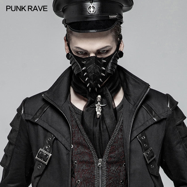 Punk Dark Mask For Male And Female With Studded Decoration