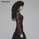 Sexy Perspective Lace Gothic T-shirt For Women