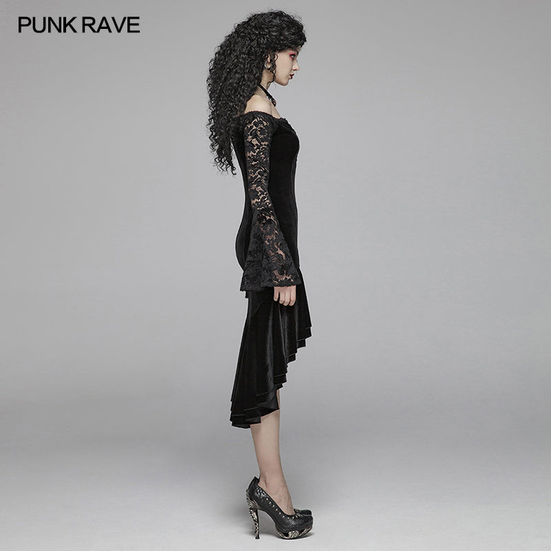 punk rock prom dress Pretty looking girl standing wearing a white Stock Photo Can be made in BLACK Dark In Love Tie Dye