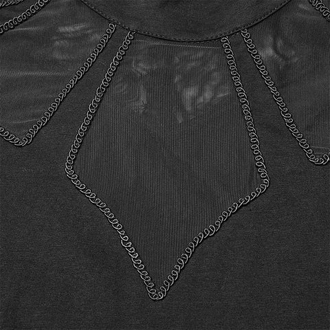 Gothic Hollow-out Long Sleeve T-shirt For Women