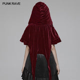 Lolita Velvet Short Hooded Loose Cloak With Cute Wooly Balls