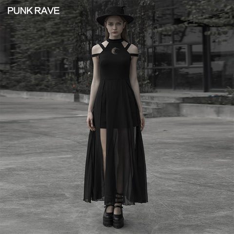Embroidered mid-length dress