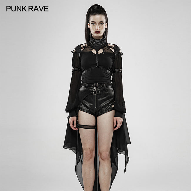 Punk Rave Store Black Rivet Handheld Fold Fan Punk Accessories