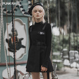 "Hardcore Girl" series military asymmetrical placket slip dress