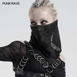 Gothic jacquard triangular face kerchief