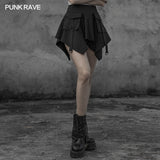 Gothic stitching dark mini skirt