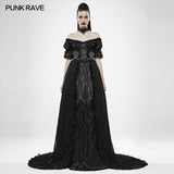 Black feather off shoulder dress