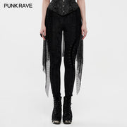 Goth black flame leggings