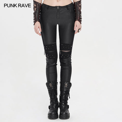 Punk Handsome Tight PU Leather Pants