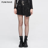 2021 Irregular Patterns Punk Skirt With Buckle