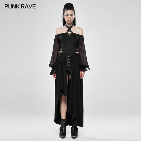 Dark Night Jumpsuit with Detachable Long Skirt