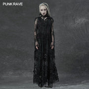 Gothic lace 3D embroidered long coat