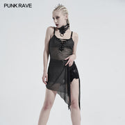 Punk daily perspective silver mesh camisole