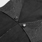 Gothic Double-sided Woolen Standing Collar Long Coat With Broken Block-style Sleeves For Women