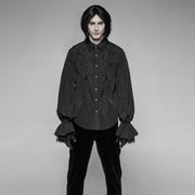Dracula Gothic Dark Straight Pants Velvet Trousers