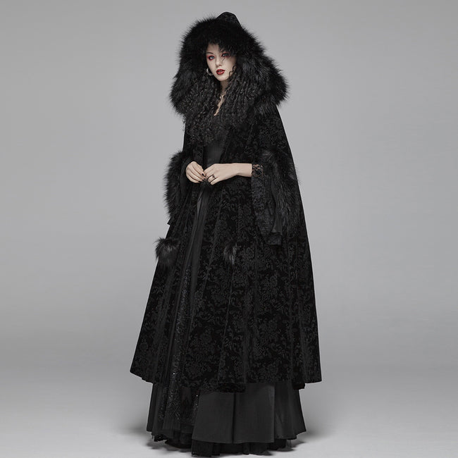 Gothic Winter Gorgeous Hooded Cloak For Women– Punkravestore
