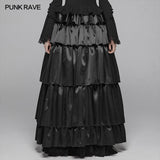 Gothic Multi Layered Dress With Elastic Band