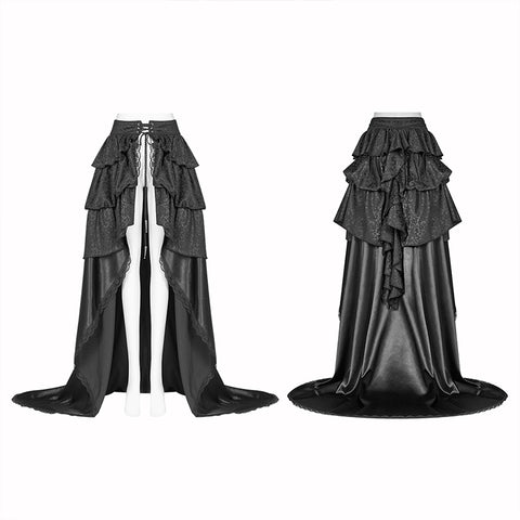 Gothic Women Palace Floor-length Split Skirt