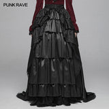 Gothic Women Palace Floor-length Split Skirt