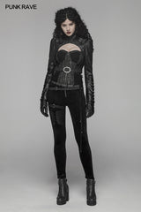 Steam Punk Long Sleeve PU Leather Short Jacket