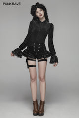 Steampunk Short Jean lolita Pant With Adjustable Removable Belt
