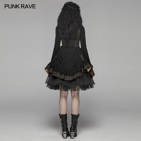 Steam Punk Lolita Dress With Lace-up Back