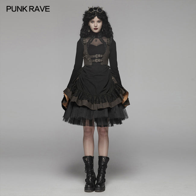 Steam Punk Lolita Dress With Lace-up Back– Punkravestore