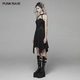 Dark Punk Halter Neck Short Dress