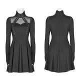 PUNK High Neck Long Sleeve Dress For Women
