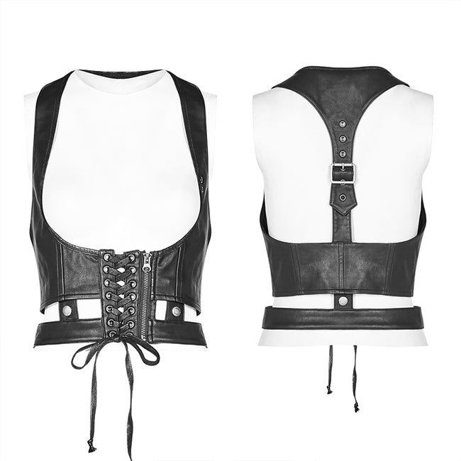 Punk Accessories Leather PU Vest