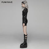 Punk Bright PU Over Hip Dress