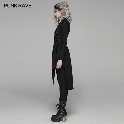 Dark Punk Irregular Long Shirt
