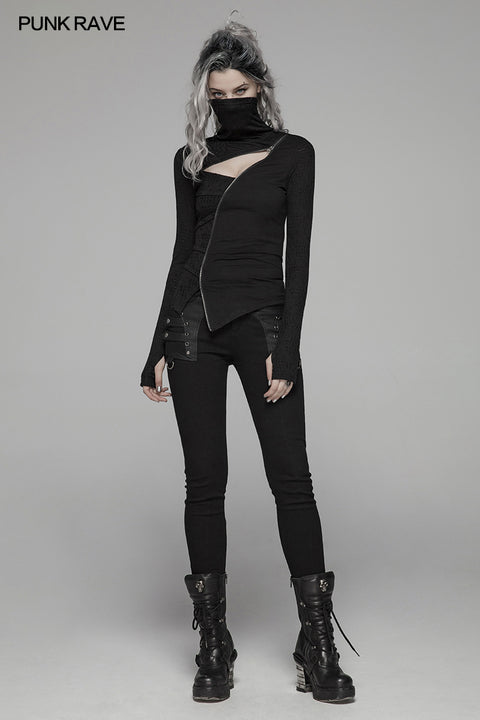 Punk Dark Turtleneck T-shirt