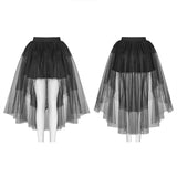 Gothic Basic Bustle High-low Tulle Skirt