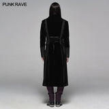 Gothic Men Velvet Medium Length Jacket
