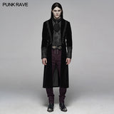 Gothic Men Velvet Medium Length Jacket