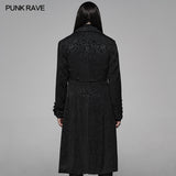 Vintage Gothic Jacquard Medium Long Coat