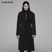Vintage Gothic Jacquard Medium Long Coat