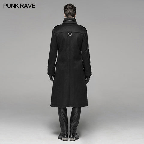 Military Style Medium Length Coat
